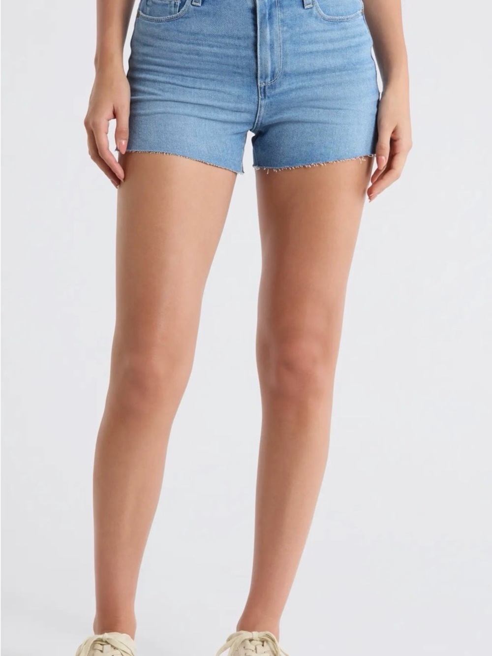 Paige Light Blue Denim High-Rise Cutoff Shorts (Never worn)